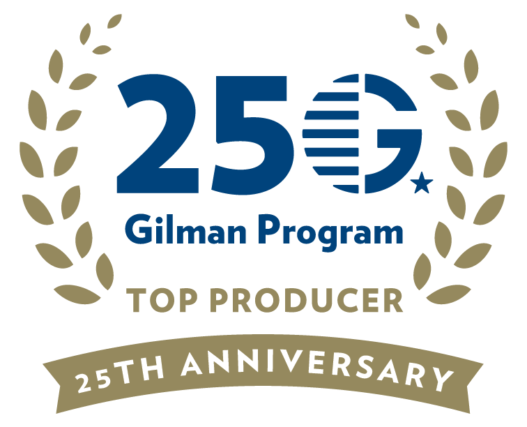 Gilman Program Top Producer 25th Anniversary